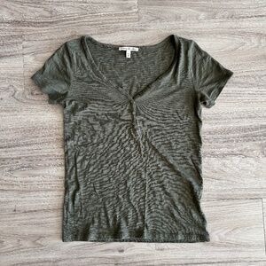 Express One Eleven Green Fitted T-Shirt – Size XS